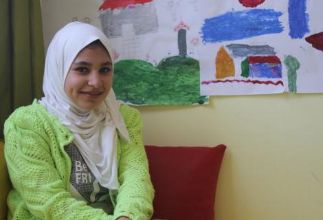Maha a Syrian giril who is part of the psychosocial support activities in ActionAid Community Centre in Zarqa