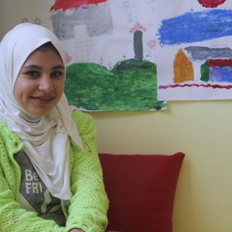 Maha a Syrian giril who is part of the psychosocial support activities in ActionAid Community Centre in Zarqa